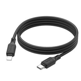 Дата-кабель Hoco X90 Cool silicone Type-C (тато) to Lightning (тато) 20W (1m) Black (00000071110_1)