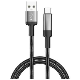 Дата-кабель ColorWay USB (тато)  -  Type-C (тато) braided wire 6А 1м Black (CW-CBUC096-BK)