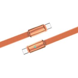 Дата-кабель ColorWay Type-C (тато)  -  Type-C (тато) ultra-thin 100W 5А 1м Orange (CW-CBPDCC100-OR)