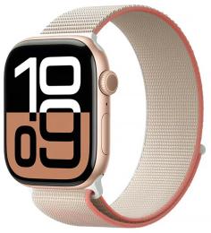Ремінець для смарт-годинника Blueo Woven Nylon Sport для Apple Watch 38/40/41/42mm (ser.10) Pink Sand (00000086662_3)