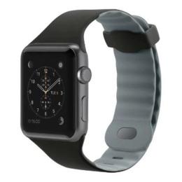 Ремінець для смарт-годинника Belkin Silicon Classic для Apple Watch 38mm Black Gray (F8W729btC00)