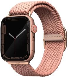 Ремінець для смарт-годинника UNIQ Aspen для Apple Watch 40/38/41mm Series 1/2/3/4/5/6/7/8/9/SE/SE2 Braided Grapefruit Pink (8886463677100)