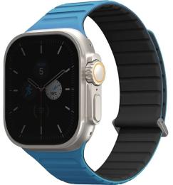 Ремінець для смарт-годинника UNIQ Revix для Apple Watch Series 1/2/3/4/5/6/7/8/9/SE/SE2/Ultra/Ultra 2 42/44/45/49mm Reversible Magnetic Pacific Blue B