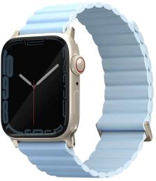 Ремінець для смарт-годинника UNIQ Revix Premium для Apple Watch Series 1-9/SE/SE2 38/40/41mm Edition Reversible Magnetic Leather Arctic Soft Blue (888