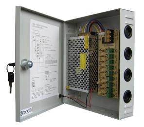 Блок живлення Voltronic 12V-15A/9CH імпульсний, в боксі з замком перфорований, 9-ти канальний, Q20