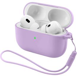 Чохол для навушників ArmorStandart Silicone Case with straps для Apple AirPods Pro 3 Pink Purple (ARM91284)