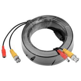 Патч-корд Ritar BNC + DC 20m Black комбінований коаксіальний+живлення, Q65