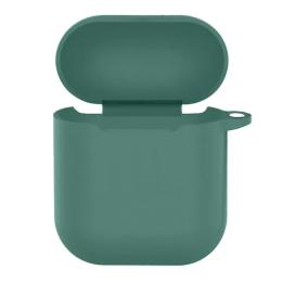 Чохол для навушників EpiK Apple Airpods 1/2 Silicone Case New with carabine Pine Green