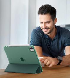 Чохол-книжка для планшета BeCover Tri Fold Hard для Apple iPad Pro 11 M5 2025 Dark Green (715996)