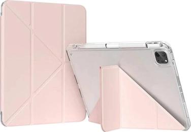 Чохол-книжка для планшета BeCover Ultra Slim Origami Transparent з кріпленням для Apple iPad Pro 11 M5 2025 Pink (715956)
