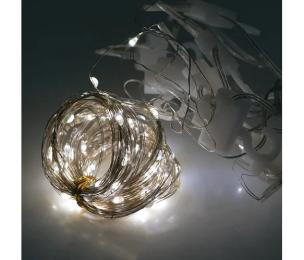 Гірлянда Voltronic DT-2025/GSP200WH White Hot USB+пульт, мідний провід, 8 режимів, 3*2 м