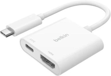 Перехідник Belkin USB-C  -  HDMI 60W PD White (AVC020ttWH-RL)