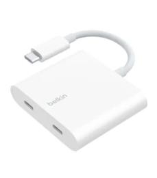 Перехідник Belkin Connect Type-C  -  Type-C Audio + Power 0.15 м 100W White (WCZ002dsWH-APL)