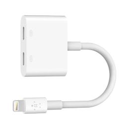 Перехідник Belkin Lightning  -  Lightning Audio + Power White (F8J198BTWHT)