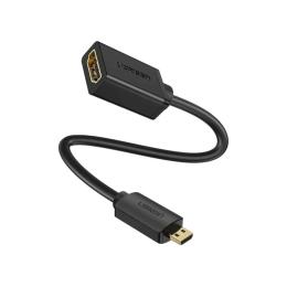 Перехідник Ugreen Micro-HDMI Male to HDMI Female Adapter Cable 22cm Black (20134)