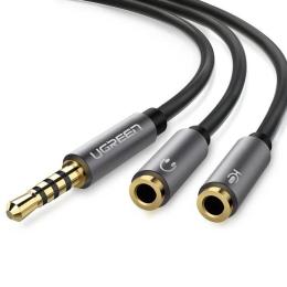 Перехідник Ugreen AV141 3.5mm Male to 2x3.5mm Female Headset Splitter 20cm Black (30619)
