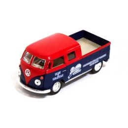 Іграшкова машинка Kinsmart Volkswagen Bus Double Cab Pickup Delivery 1963 KT5396W Red