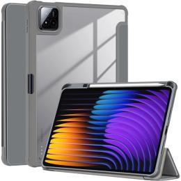 Чохол-книжка для планшета BeCover Soft Edge TPU з кріпленням для стилусу для Xiaomi Pad 8/8 Pro 11.2 Gray (715550)