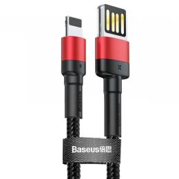 Дата-кабель Baseus Cafule CALKLF 1m USB(тато) - Lightning(тато) Black Red