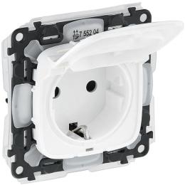 Розетка Legrand Valena Allure 755204 White 2К+З зі шторками IP44