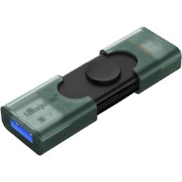 Флеш память Kingston 256GB USB 3.2 Type-A + Type-C DT DuoG2 Green