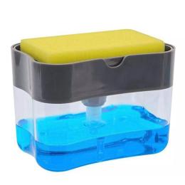 Дозатор для мила UFT UFTSD02 384 мл, для кухні, з підставкою + губка