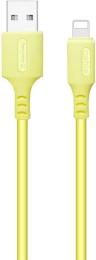 Дата-кабель ColorWay CW-CBUL043-Y 1m USB (тато) - Lightning (тато) Yellow