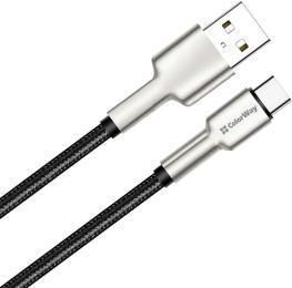 Дата-кабель ColorWay CW-CBUC046-BK 1m USB (тато) - USB Type C (тато) Black