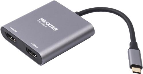 Перехідник Maxxter V-CM-2HDMI USB type-C (тато) - 2xHDMI (мама)