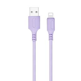 Дата-кабель ColorWay CW-CBUL044-PU 1m USB (тато) - Lightning (тато) Purple