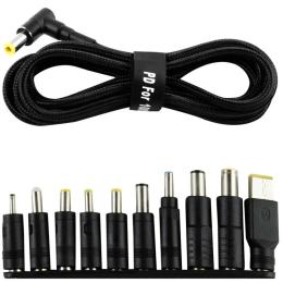 Кабель живлення Infinity USB-C to DC 100W 10in1 Black для ноутбука