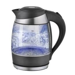 Електрочайник VIMAR VK-1714S Black 2000W, 1.7 л, LED-підсвічування, скло