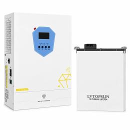 Сонячний інвертор Daxtromn 6, 2 кВт LiFePO4 + 48V 100Ah акумулятор Lvtopsun wall для будинку