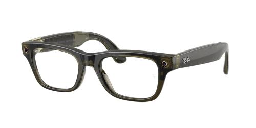 Смартокуляри Ray-Ban Meta Blayzer Optics Gen2 Standard - Shiny Transparent Dark Olive / Demo Lens (RW7001 8530 50-19)