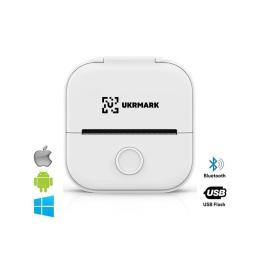 Принтер чеків UKRMARK P02WT Bluetooth White (900887)