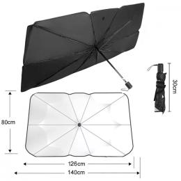 Автомобільна шторка на вікно Infinity SunShield 126x140x80cm Black