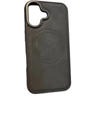 Чохол-накладка Infinity Magnetic Leather Side Case для iPhone 16 Black