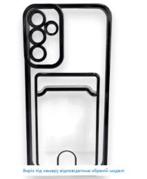 Чохол-накладка Infinity Silicon для iPhone 16 Pro Black з кишенею + захист камери