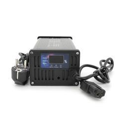 Зарядний пристрій для акумулятора Voltronic LiFePo4 48V(58,4V),16S,10A, штекер Triangle plug (T-tipe / C13 / IEC). індикація, 220х122х86mm, 1.5k