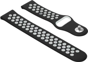 Ремінець для смарт-годинника BeCover Vents Style для Xiaomi iMi KW66/Mi Watch Color/Haylou LS01/LS02/Haylou Smart Black White