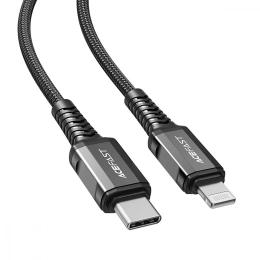Дата-кабель Acefast AFC1-01 1.2m USB Type C(тато) - Lightning(тато) Black