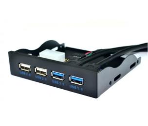 USB-хаб Voltronic YT-CC-2xUSB3.0 + 2xUSB/09687 Black