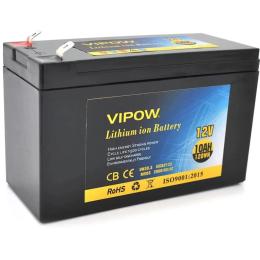 Акумулятор для ДБЖ Vipow 12V  -  10Ah Li-ion Black (VP-12100LI)