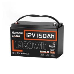 Акумулятор для ДБЖ Humsienk LiFePO4 12V 150Ah Bluetooth Black (HS12V150AH110BT)