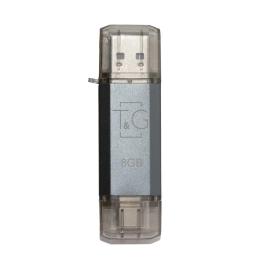 Флеш память T&amp;G Type-C Star 8GB USB 2.0 (009) Silver