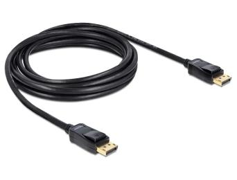 Відео-кабель Delock DisplayPort(тато)DisplayPort(тато), 3m Black v1.2 4K,60Hz 20pin