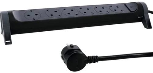 Мережевий фільтр Legrand 694540 Black 16 А, 3 м, преміум 6х2K+C розеток, поворотний