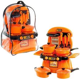 Ігровий набір Юника Cooking Plate with Dishes 71702 Orange 10 предметів