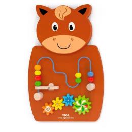 Бізіборд Viga Toys Конячка з лабіринтом 50678FSC
