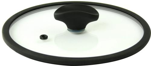 Кришка для посуду TVS 9465120003D401 20 см, скляна із силіконовим обідком